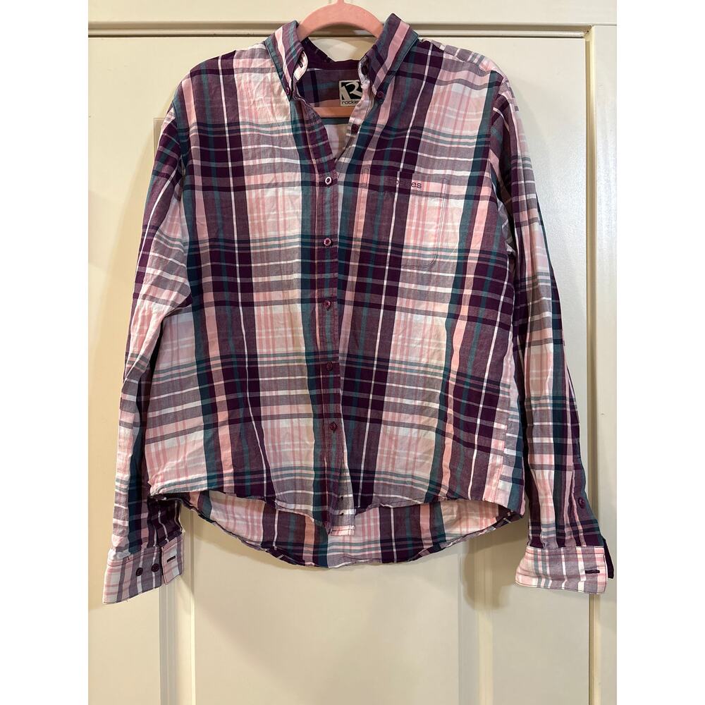 Rockies Pink & Purple Button Up Shirt